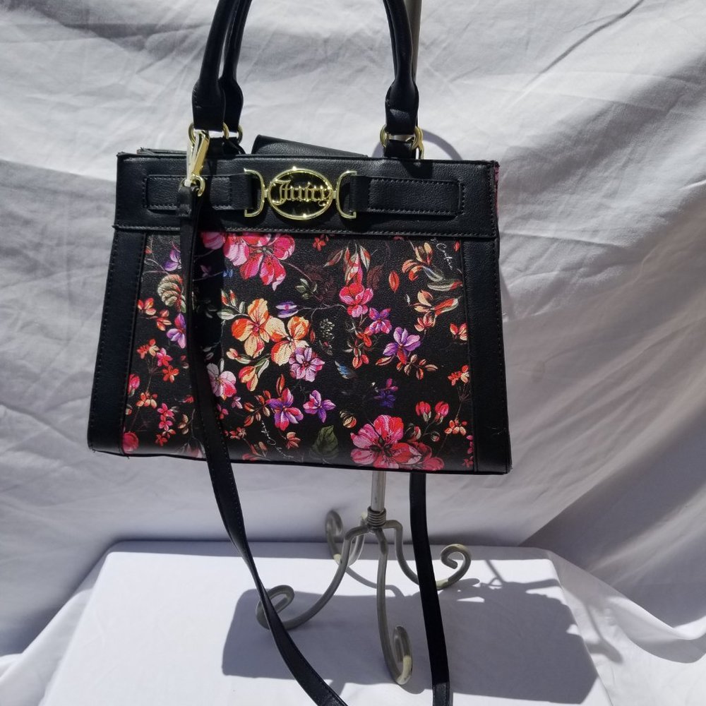 Juicy Couture Satchel Black Multi Medallion Satchel 11JCC5ZJC-GBM Brand New Tags